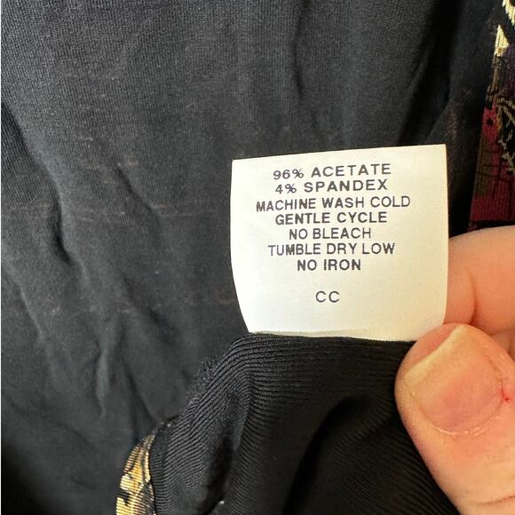 Vikki Vi Plus 2X Brown Multi Patchwork Open-front Collared Jacket - Picture 11 of 11